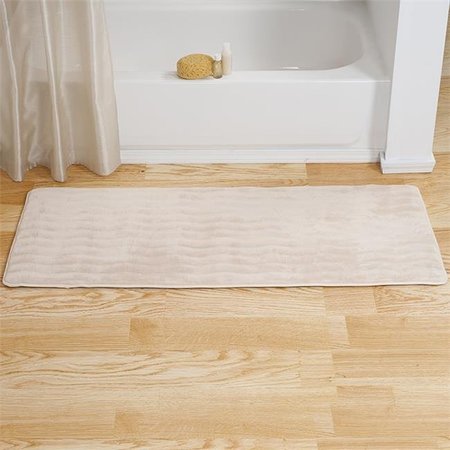 LAVISH HOME Lavish Home 67-11-I 24 x 60 in. Extra Long Memory Foam Bath Mat; Ivory 67-11-I